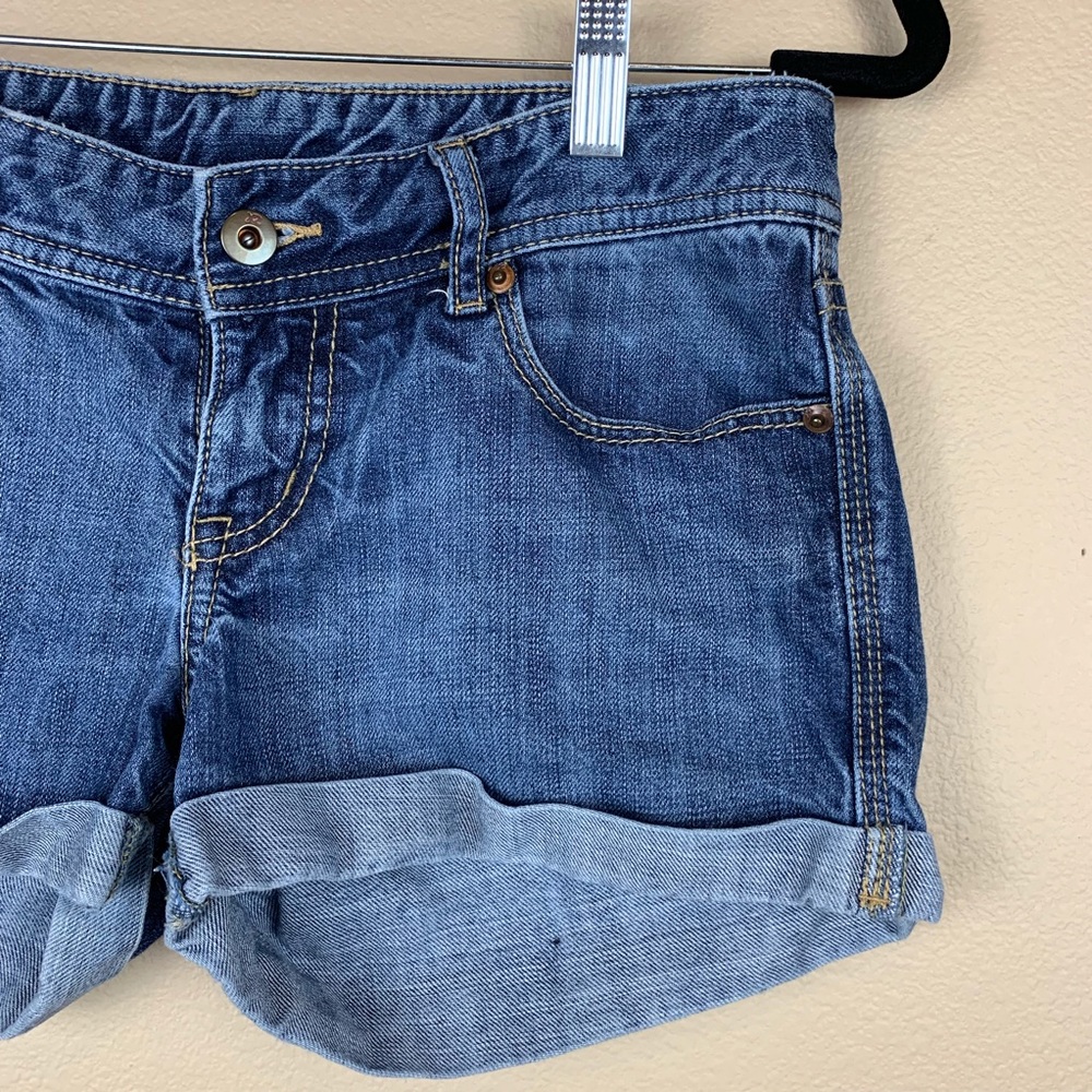 X2 Denim Denim Cuffed Hem Jean Shorts